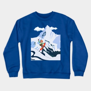 Winter snowboarder Boy Crewneck Sweatshirt